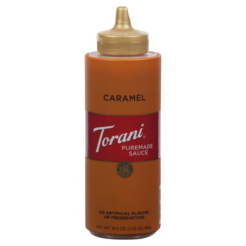 Torani Caramel Puremade Sauce, 16.5 oz