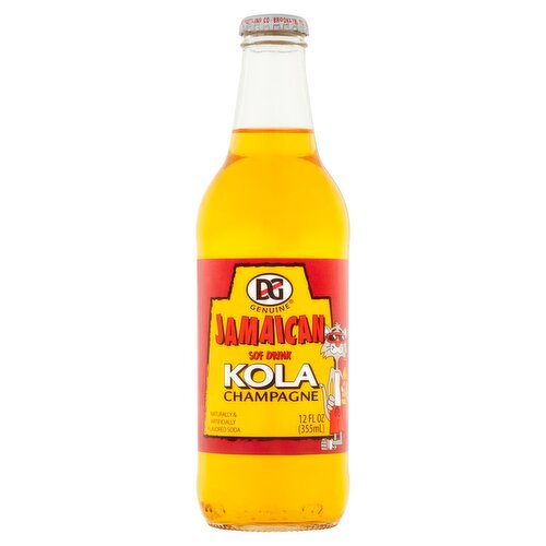 DG Genuine Jamaican Sof Drink Kola Champagne Soda, 12 fl oz