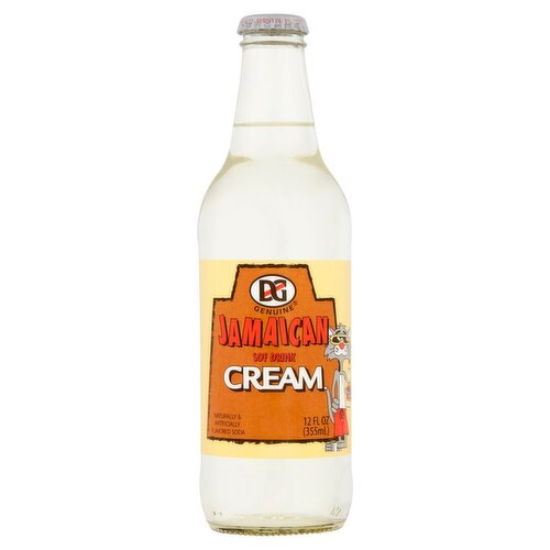 DG Genuine Jamaican Sof Drink Cream Soda, 12 fl oz