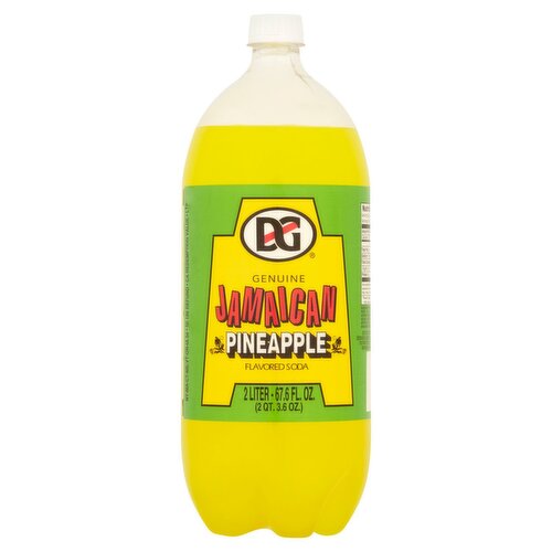 DG Genuine Jamaican Pineapple Flavored Soda, 2 L