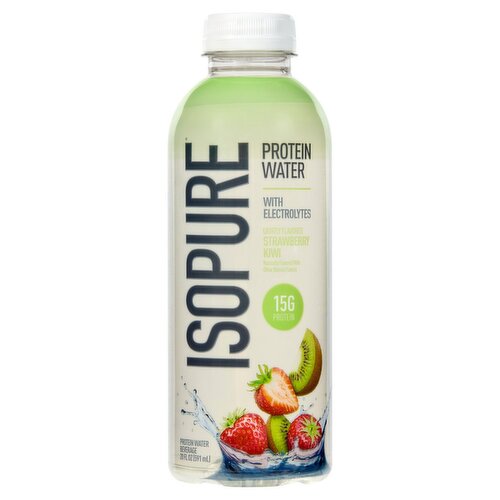Isopure Lightly Flavored Strawberry Kiwi Protein Water Beverage, 20 fl oz
