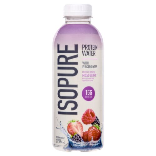 Isopure Lightly Flavored Mixed Berry Protein Water Beverage, 20 fl oz