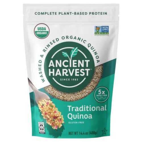 Ancient Harvest Traditional Washed & Rinsed Organic Traditional Quinoa, 14.4 oz