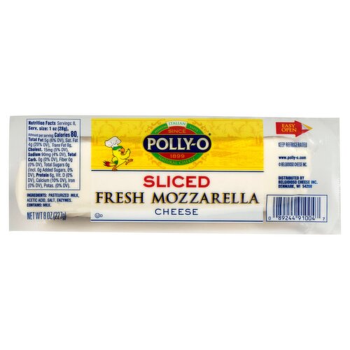 Polly-O Sliced Fresh Mozzarella Cheese, 8 oz