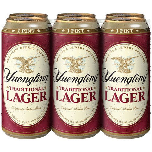 Yuengling Light Lager Beer - 6 Pack, 96 fl oz