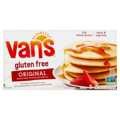 Vans Original Gluten Free Pancakes, 8 count, 12.4 oz