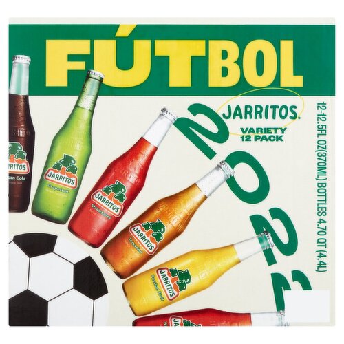 Jarritos Fútbol 2022 Sodas Variety Pack, 12.5 fl oz, 12 count