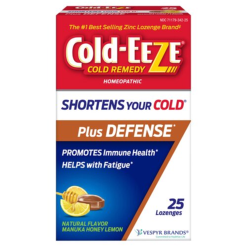 Cold-Eeze Natural Flavor Manuka Honey Lemon Lozenges, 25 count