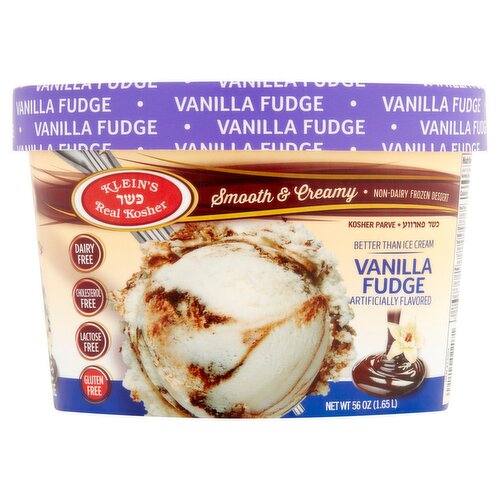 Klein's Real Kosher Vanilla Fudge Non-Dairy Frozen Dessert, 56 oz