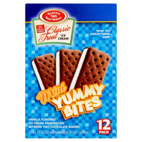 Klein's Classic Treat Ice Cream Mini Yummy Bites, 12 count, 1.75 oz