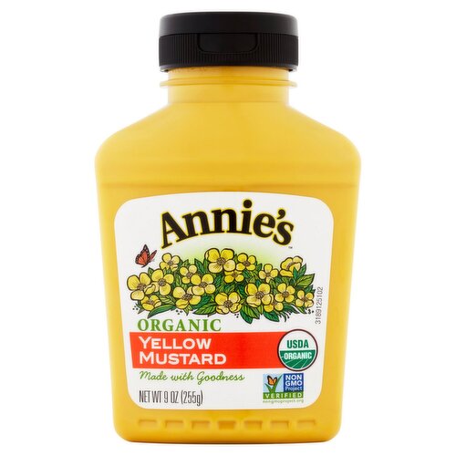 Annie's Organic Yellow Mustard, 9 oz