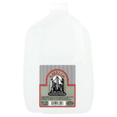 Amelia Pure Steam Distilled Water, 1 gal