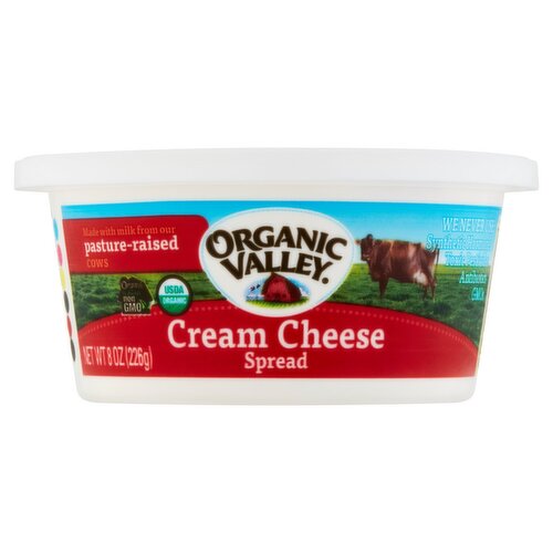 Organic Valley Cream Cheese Spread, 8 oz