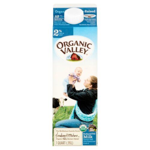 Organic Valley Reduced Fat Milk, 1 quart