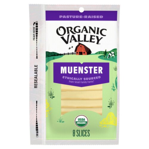 Organic Valley Organic Muenster Cheese Slices, 6 oz