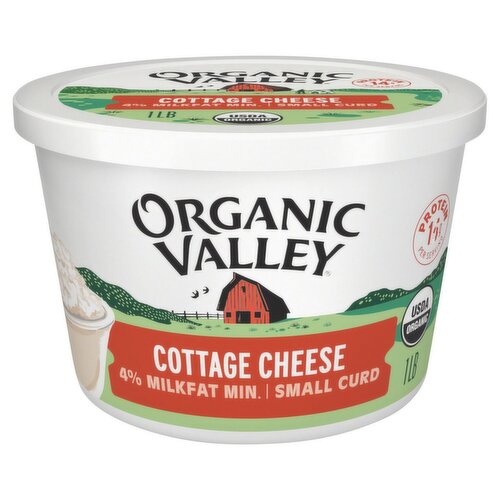 Organic Valley 4% Milkfat Min. Small Curd Cottage Cheese, 1 lb