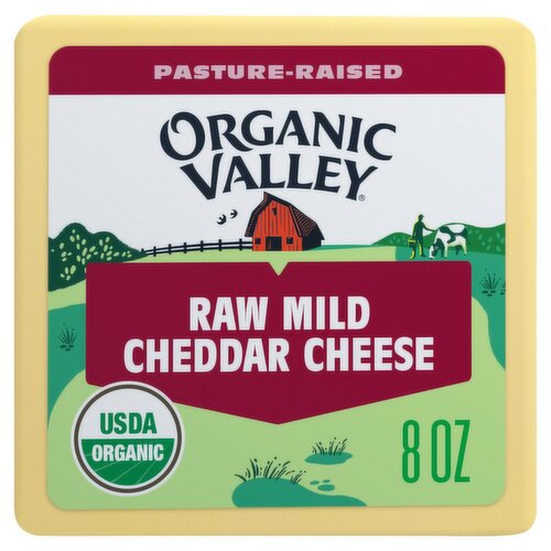 Organic Valley Raw Mild Cheddar Cheese, 8 oz