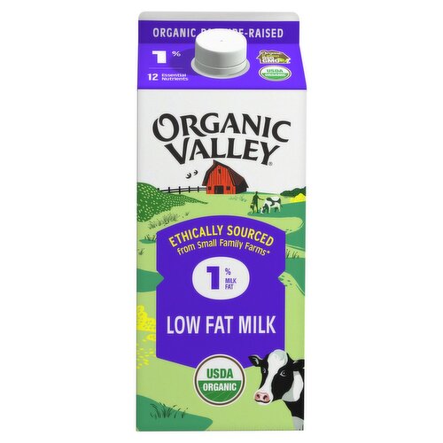 Organic Valley 1% Low Fat Milk, half gallon