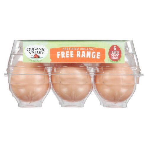 Organic Valley Large Brown Free Range Eggs, 6 count, 12 oz