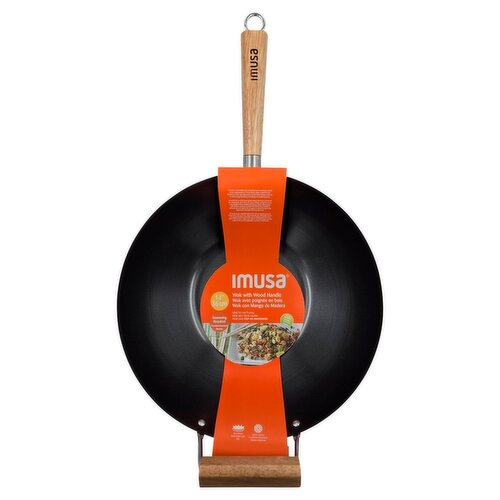 Imusa 14" Wok with Wood Handle