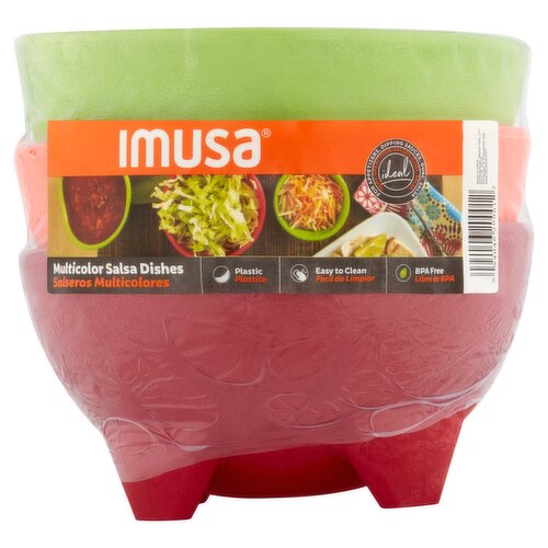 Imusa Multicolor Salsa Dishes, 3 count