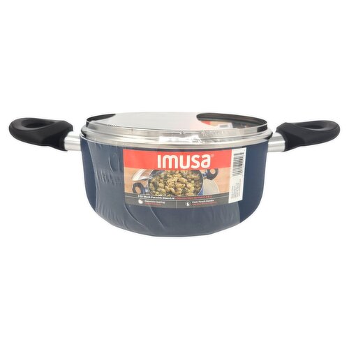 Imusa 3 Qt Stock Pot with Glass Lid