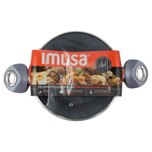 Imusa 5Qt Dutch Oven with Glass Lid