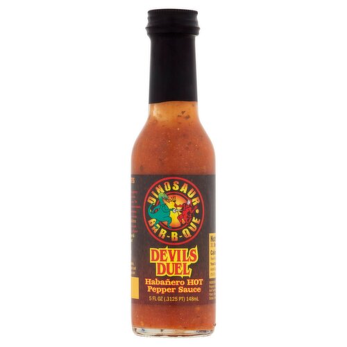 Dinosaur Bar-B-Que Devils Duel Habañero Hot Pepper Sauce, 5 fl oz