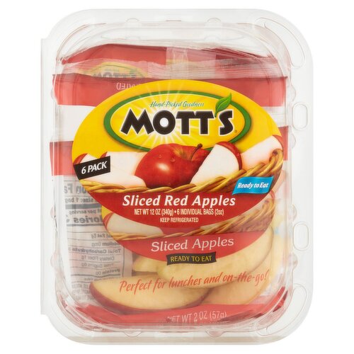 Mott's Sliced Red Apples, 2 oz, 6 count