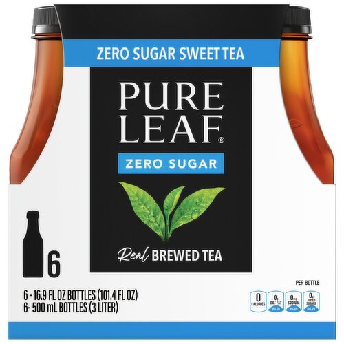 Pure Leaf Zero Sugar Real Brewed Tea Sweet Tea 16.9 Fl Oz, 6 Count