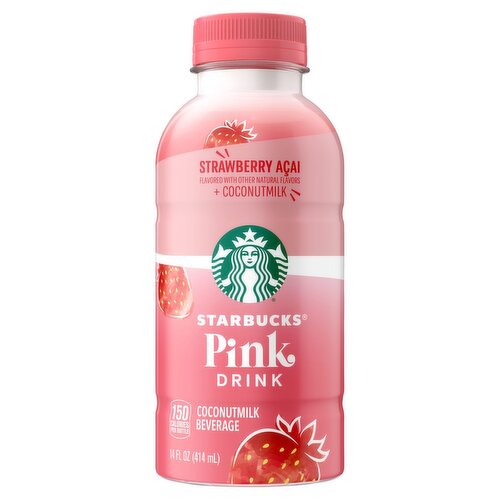 Starbucks Strawberry Açai Pink Drink Coconutmilk Beverage, 14 fl oz