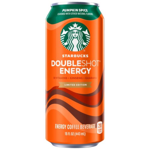 Starbucks Doubleshot Energy Coffee Beverage Pumpkin Spice, 15 Fl Oz