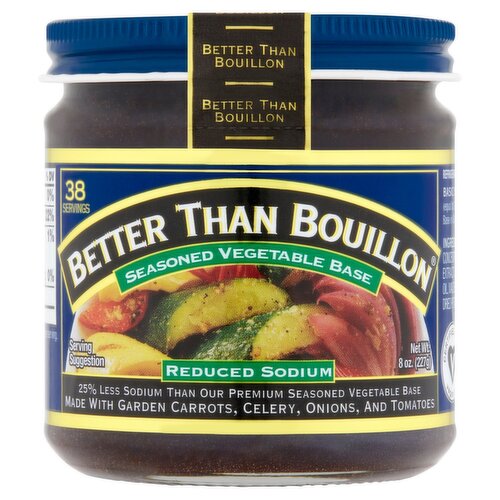 Better Than Bouillon Reduced Sodium Seasoned Vegetable Base, 8 oz