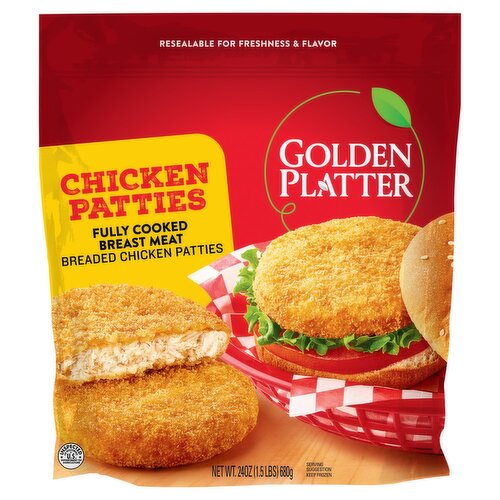 Golden Platter Chicken Patties, 24 oz
