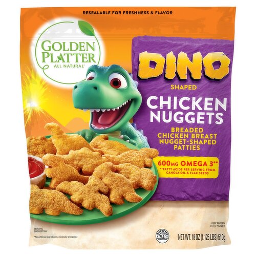 Golden Platter Dino Shaped Chicken Nuggets, 18 oz