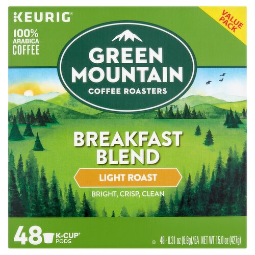 Green Mountain Coffee Roasters Breakfast Blend Coffee K Cup Pods Value Pack 0.31 oz 48 count ShopRite