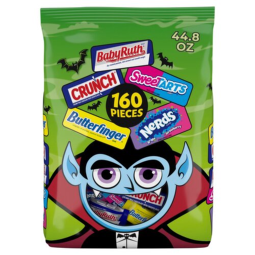 Ferrero Baby Ruth, Crunch, SweeTarts, Butterfinger and Nerds Assorted Candy, 160 count, 44.8 oz