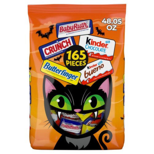 Ferrero Baby Ruth, Crunch, Kinder and Butterfinger Assorted Candy, 165 pieces, 48.05 oz