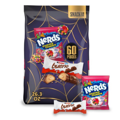 Ferrero Nerds and Kinder Assorted Candy Snack Size, 60 pieces, 26.3 oz