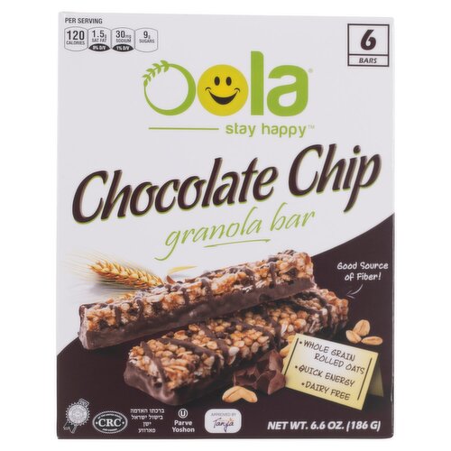 Oola Chocolate Chip Granola Bar, 6 count, 6.6 oz
