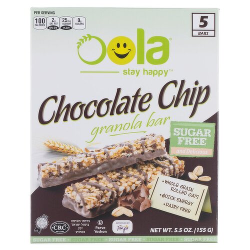 Oola Chocolate Chip Granola Bar, 5 count, 5.5 oz