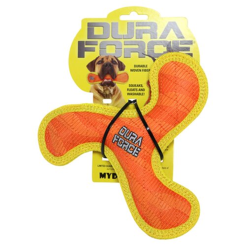 Tuffy DuraForce Orange Boomerang Dog Toy