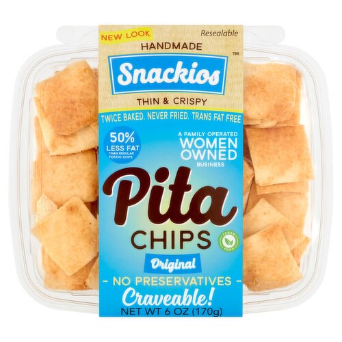 Snackios Sea Salt Artisan Pita Chips, 6 oz