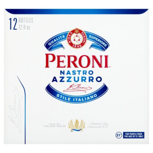 Peroni Nastro Azzurro Beer, 12 fl oz, 12 count