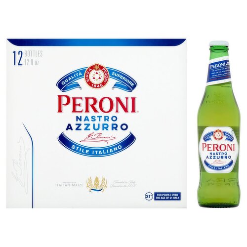 Peroni Nastro Azzurro Beer, 12 fl oz, 12 count