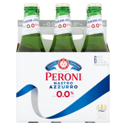 Peroni Nastro Azzurro Beer, 11.2 fl oz, 6 count