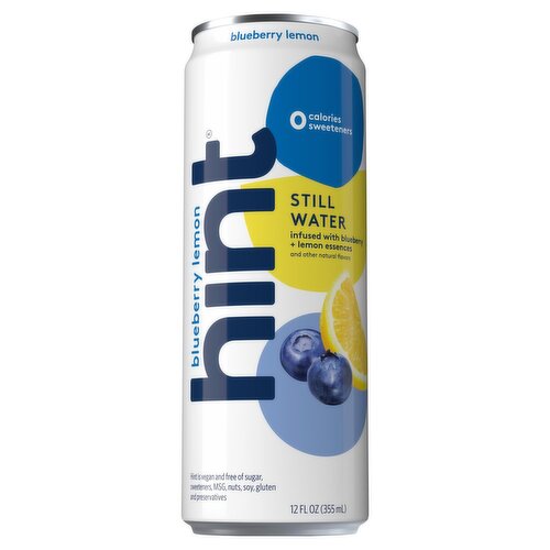 Hint Blueberry Lemon Still Water, 12 fl oz