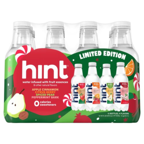 Hint Water Infused with Fruit Essences Limited Edition, 16 fl oz, 12 count