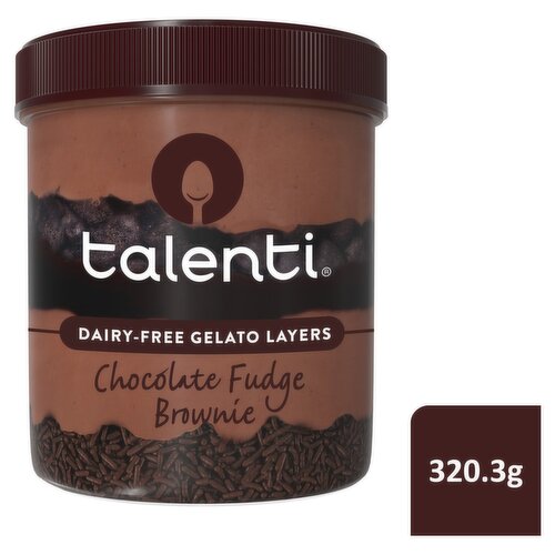 Talenti Chocolate Fudge Brownie Dairy-Free Gelato Layers, 11.4 oz