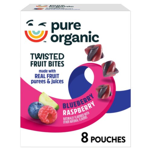 Pure Organic Blueberry Raspberry Twisted Fruit Bites, 0.71 oz, 8 count